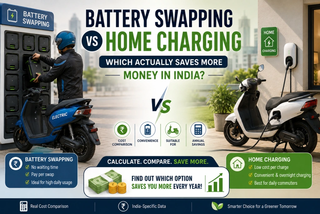 Battery Swapping vs Home Charging: Which Actually Saves More Money in India?
