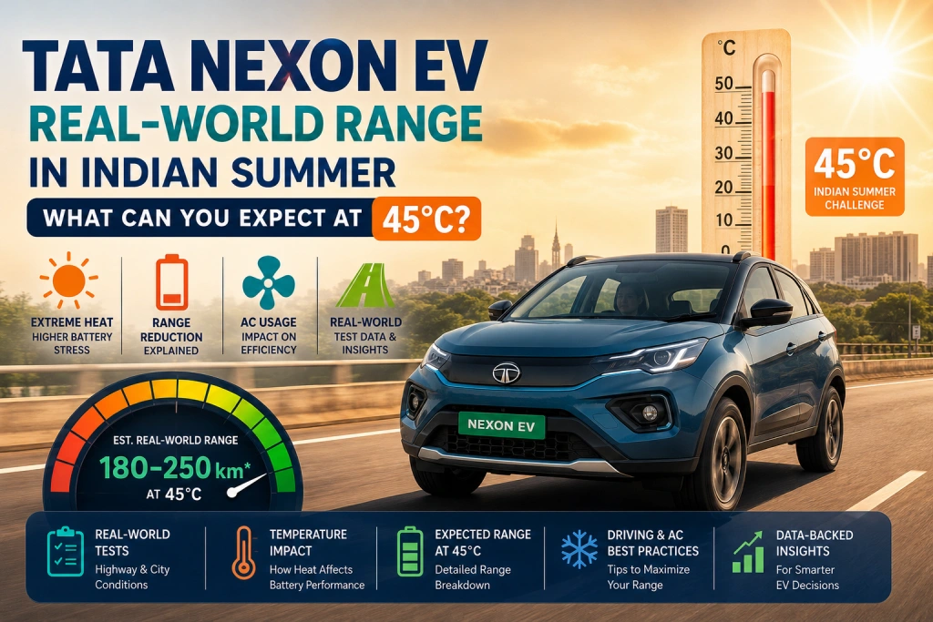 Tata Nexon EV Real-World Range in Indian Summer: What Can You Expect at 45°C?
